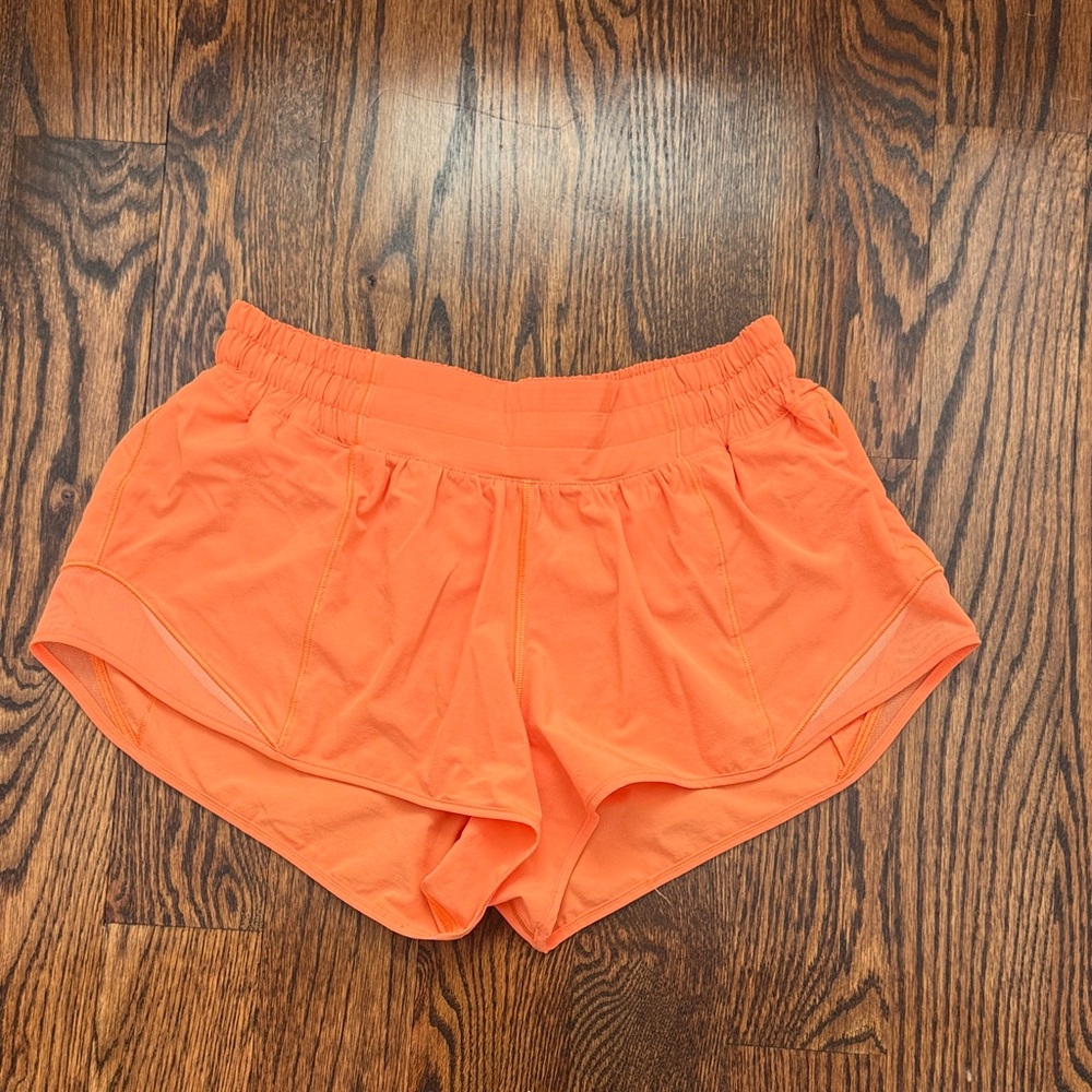 Lululemon Orange Soda Hotty Hot Shorts Low Rise 2.5”